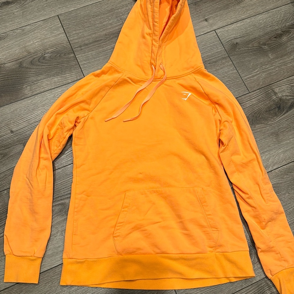 Orange Gymshark hoodie